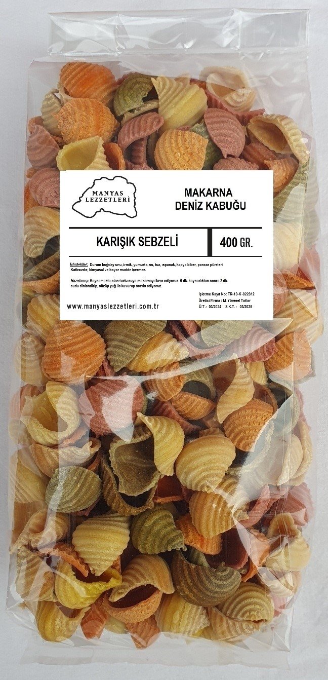 Karışık Sebzeli Deniz Kabuğu Makarna
