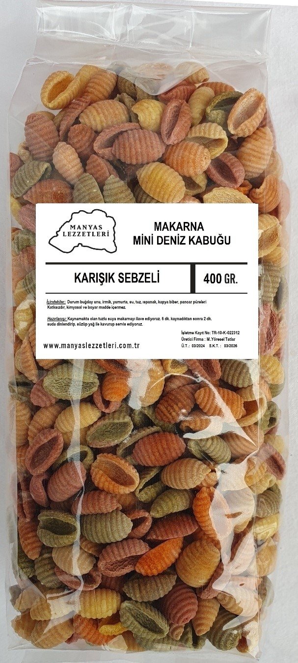 Karışık Sebzeli Mini Deniz Kabuğu Makarna