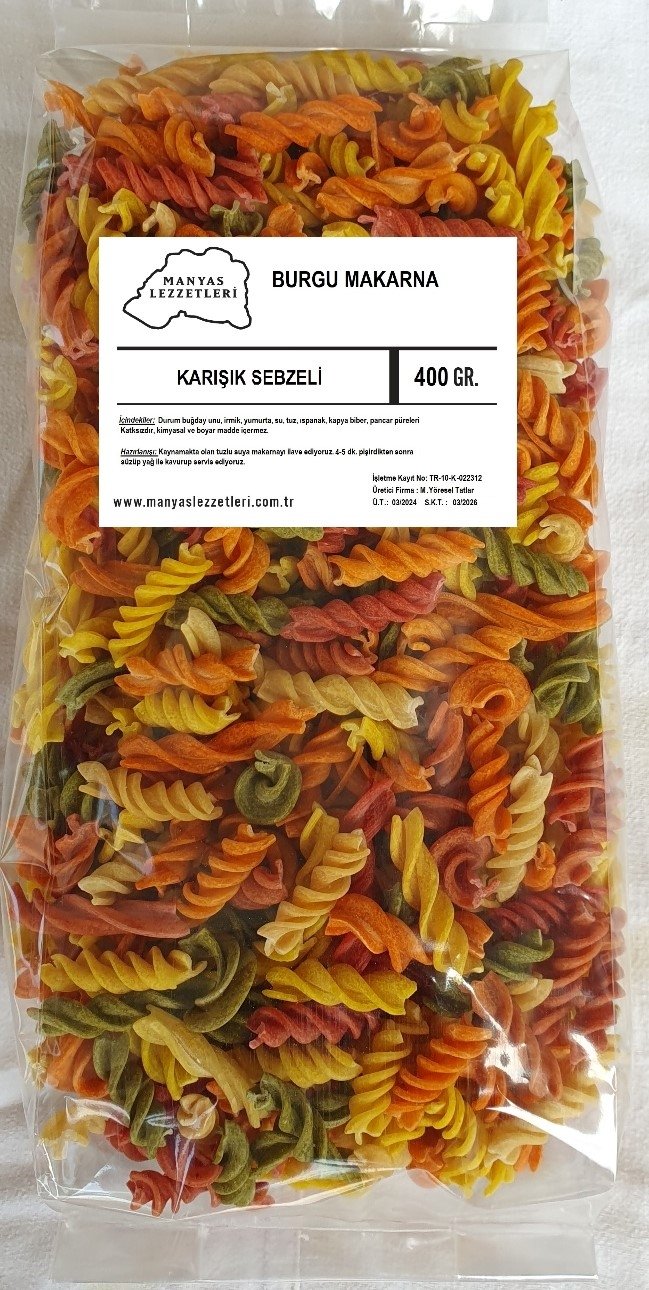 Karışık Sebzeli Burgu Makarna